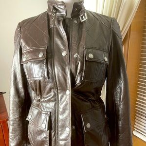 Woman’s Coach Uptown size sm brown leather jacket